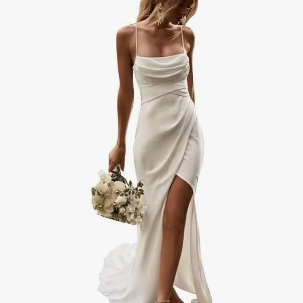 Elegant White Evening Gown